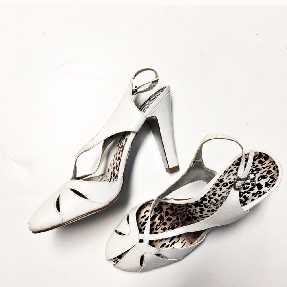 Sam Edelman White Strappy Sandal Slingback Heels